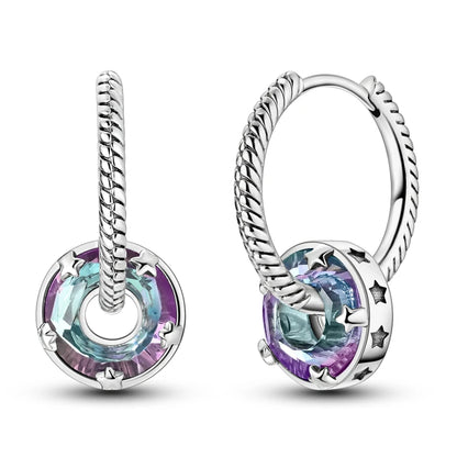 Pandora 925 Sterling Silver Two-Tone Moon, Stars & Sun Women's Earrings - Pandora - 7