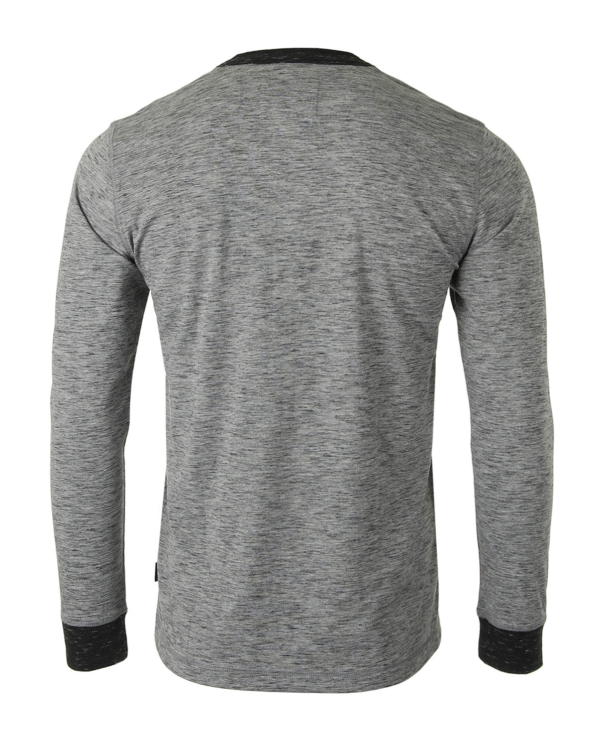 Men's Long Sleeve Contrast Button Placket Neck & Cuffs Casual Henley Shirt - Lovez Aqua© - 