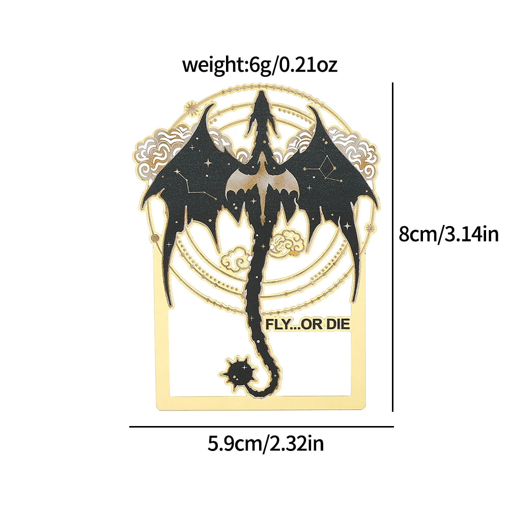 Fourth Wing "Fly or Die " Dragon Rider Engraved Metal Bookmark - Fourth Wing - Default Title