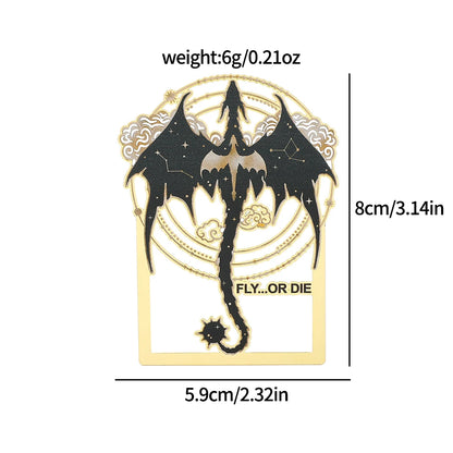 Fourth Wing "Fly or Die " Dragon Rider Engraved Metal Bookmark - Fourth Wing - Default Title