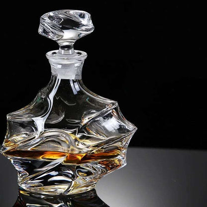 Abstract Geometrical Crystal Glass Whiskey Decanter (150-800ml) - Lovez Aqua© - 