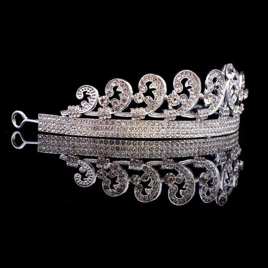 Baroque Princess of Wales Kate Middleton Bridal Wedding Rhinestone Tiara - Lovez Aqua© - 