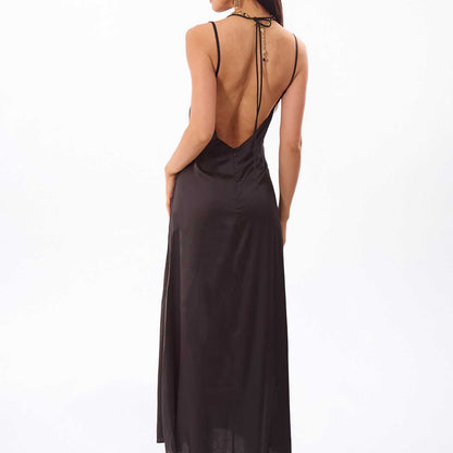 black maxi dress, black lace maxi dress, lace panel dress, bow detail dress, black slip dress, maxi slip dress, women’s evening dress, black evening dress, asymmetric dress, asymmetric bow dress, lace bodice dress, floral lace dress, black party dress, romantic black dress, gothic evening dress, dark romantic dress, lingerie inspired dress, fitted maxi dress, strappy maxi dress, formal black dress, occasion dress, women’s formal dress, statement black dress, elegant black maxi dress, evening maxi dress
