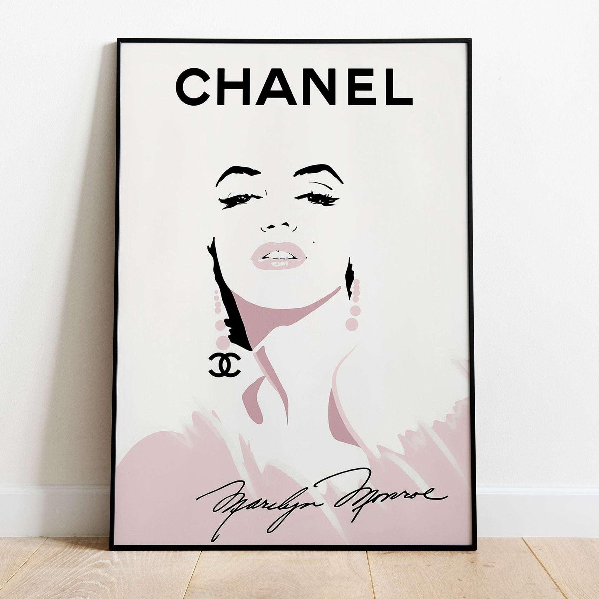 Chanel Marylin Monroe Abstract Art Print Poster - Marylin Monroe - 
