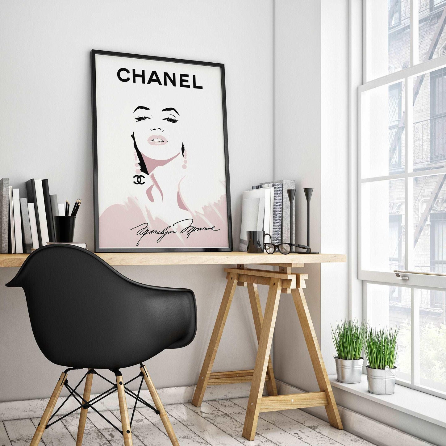 Chanel Marylin Monroe Abstract Art Print Poster - Marylin Monroe - 