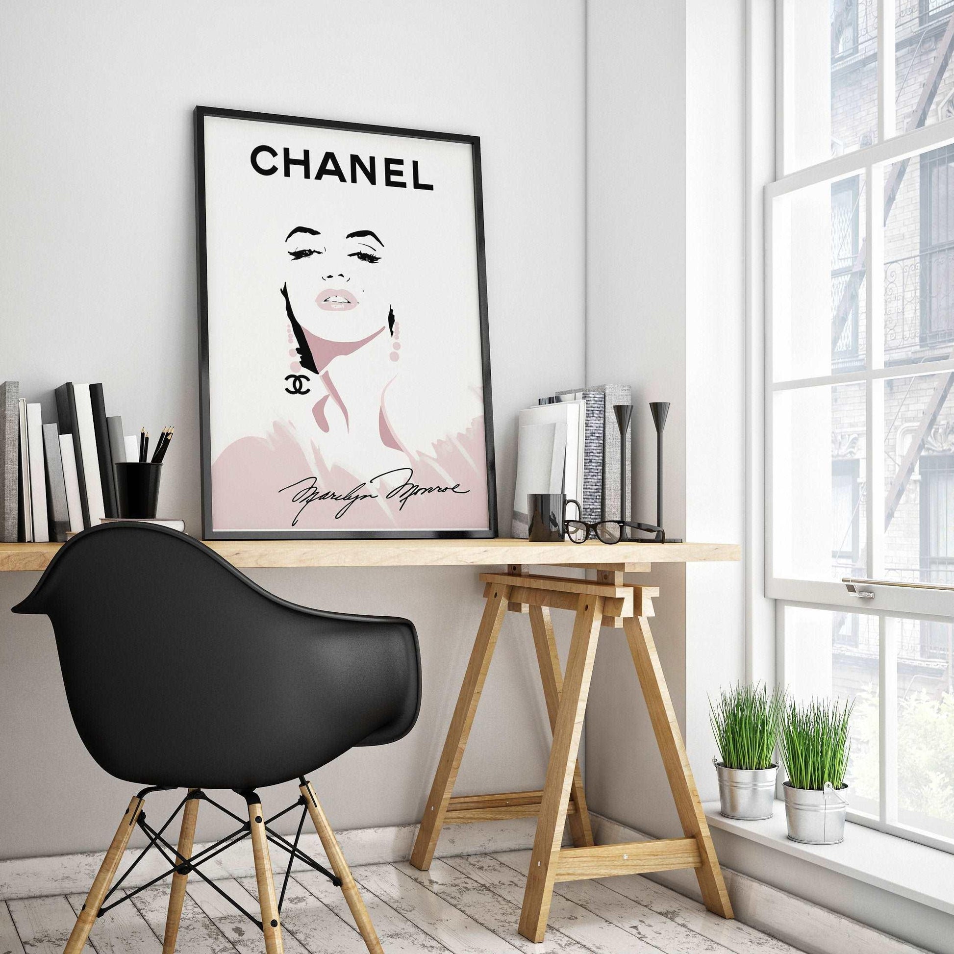 Chanel Marylin Monroe Abstract Art Print Poster - Marylin Monroe - 