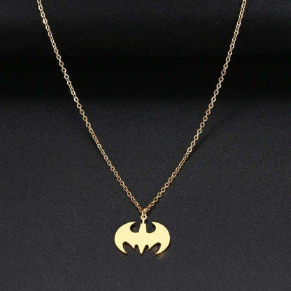 DC Comics Batman Bat Signal Stainless Steel Sweater Chain Necklace - Lovez Aqua© - 