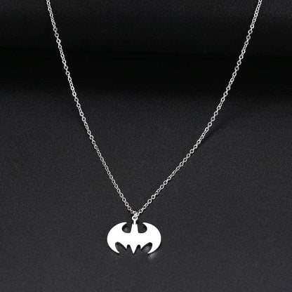 DC Comics Batman Bat Signal Stainless Steel Sweater Chain Necklace - Lovez Aqua© - 