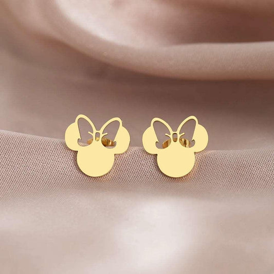 Disney's Minnie Mouse Bow Women's Stainless Steel Stud Earrings - Disney - 