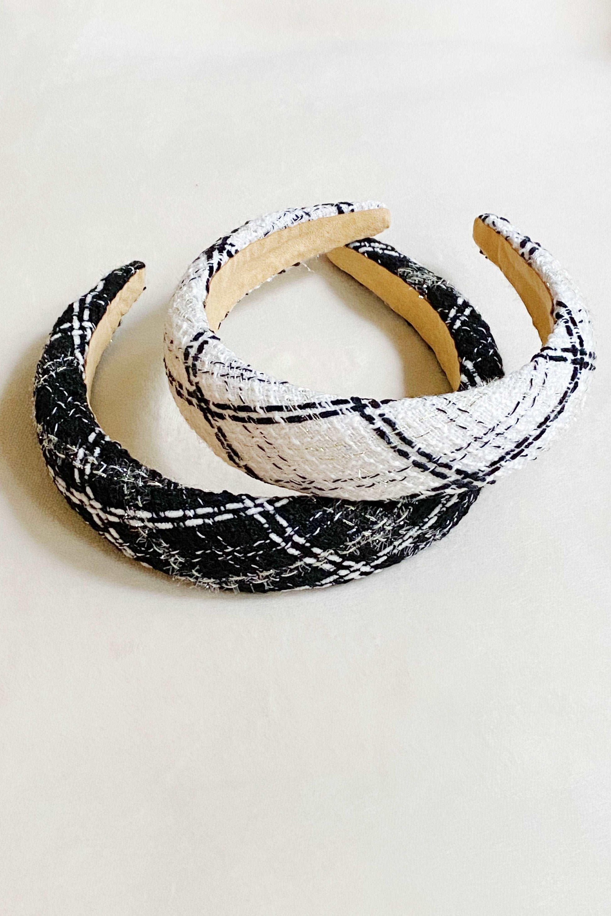 Gossip Girl Blair Waldorf Women's Black & White Plaid Embroidered Headband - Gossip Girl - 