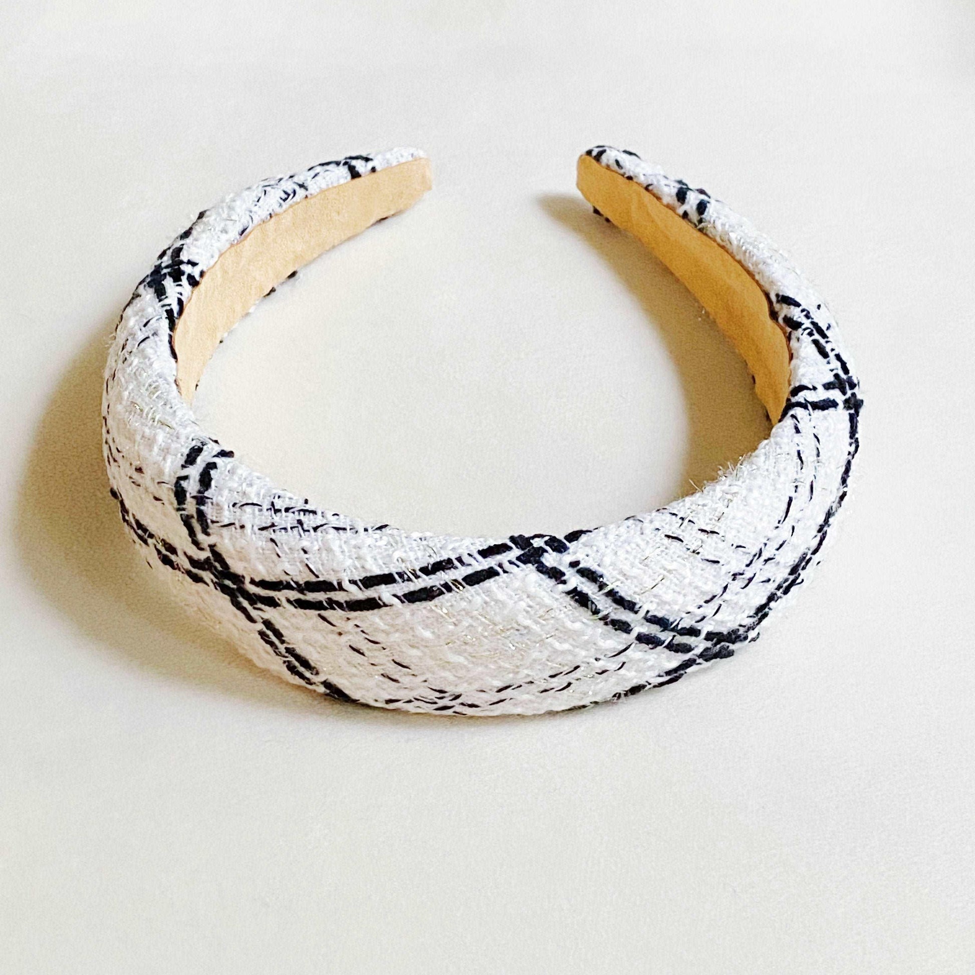 Gossip Girl Blair Waldorf Women's Black & White Plaid Embroidered Headband - Gossip Girl - 