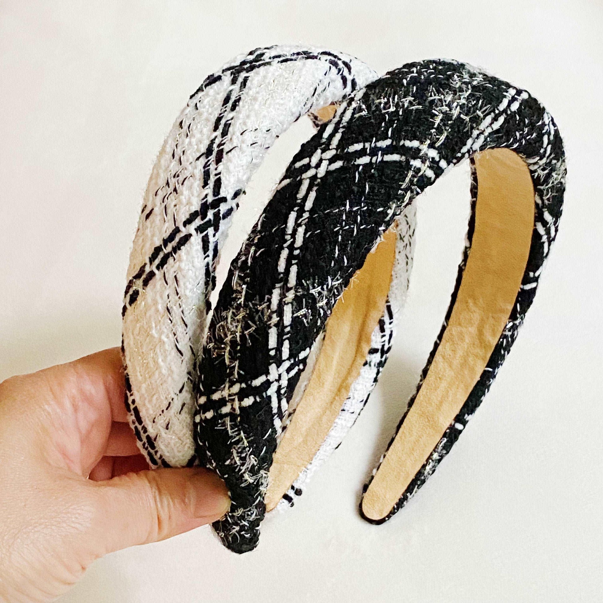 Gossip Girl Blair Waldorf Women's Black & White Plaid Embroidered Headband - Gossip Girl - 