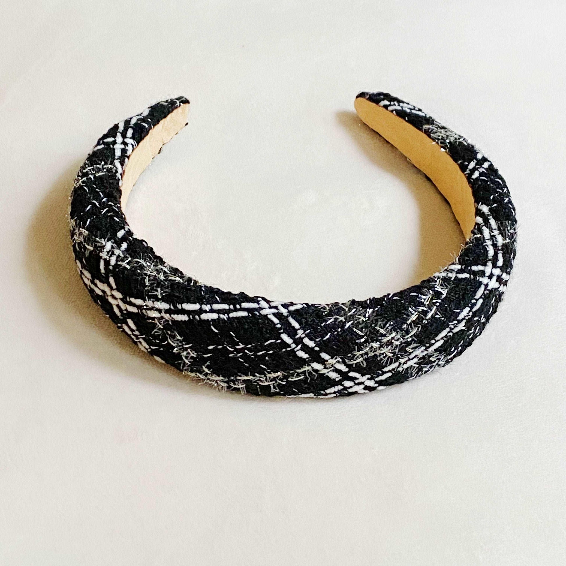 Gossip Girl Blair Waldorf Women's Black & White Plaid Embroidered Headband - Gossip Girl - 