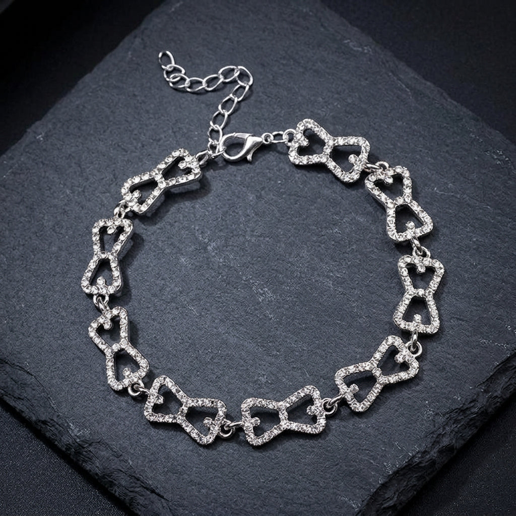 Caroline Forbes bracelet, Caroline bracelet from Klaus, Klaus Caroline bracelet, The Vampire Diaries jewelry, TVD bracelet, Klaroline jewelry, Caroline Forbes jewelry, Klaus Mikaelson gift, Mystic Falls jewelry, Vampire Diaries gift, rhinestone bow bracelet, silver bow bracelet, vampire fandom jewelry, TVD inspired accessories, Caroline Forbes gift, Klaroline gift, Mikaelson ball jewelry, vampire romance jewelry