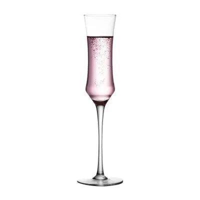 Handblown Modern Gold Trim Champagne Flute Glasses (170-330ml) - Lovez Aqua© - 7