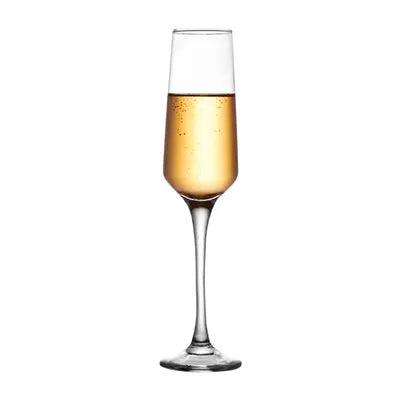 Handblown Modern Gold Trim Champagne Flute Glasses (170-330ml) - Lovez Aqua© - 2