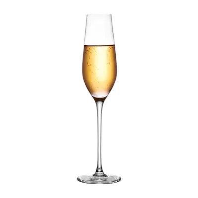 Handblown Modern Gold Trim Champagne Flute Glasses (170-330ml) - Lovez Aqua© - 8