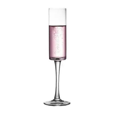 Handblown Modern Gold Trim Champagne Flute Glasses (170-330ml) - Lovez Aqua© - 9