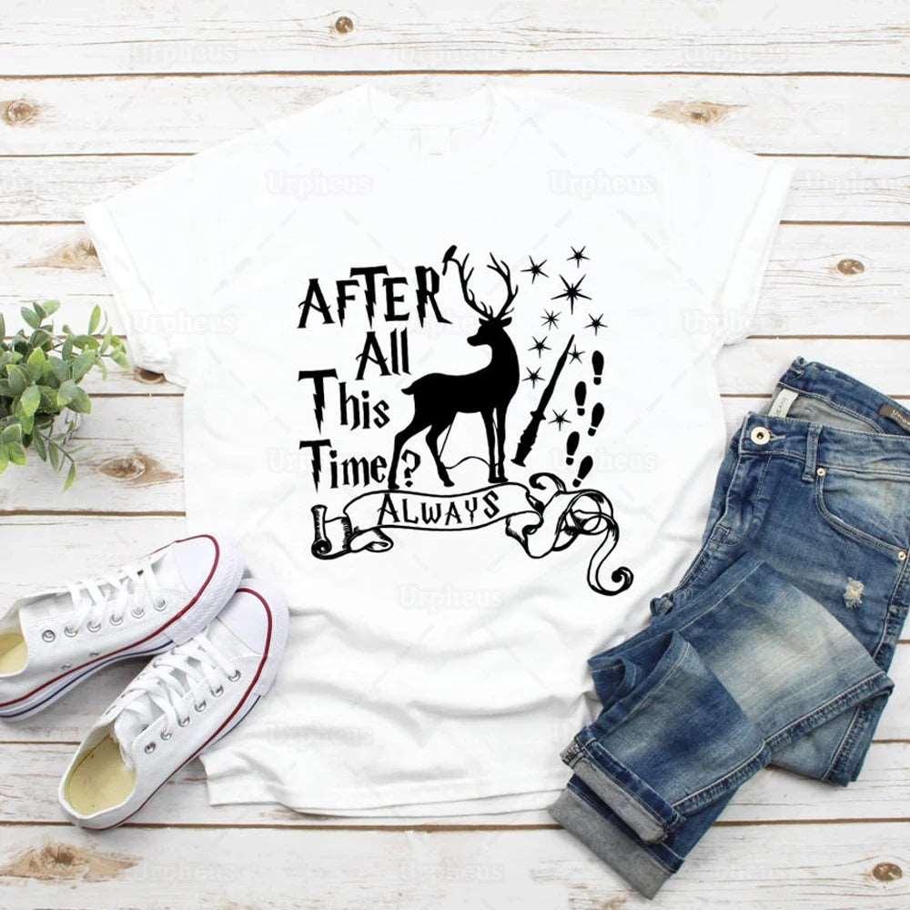 Harry Potter "After All This Time? Always" Women's Deer Patronus T-Shirt - Harry Potter - White / S