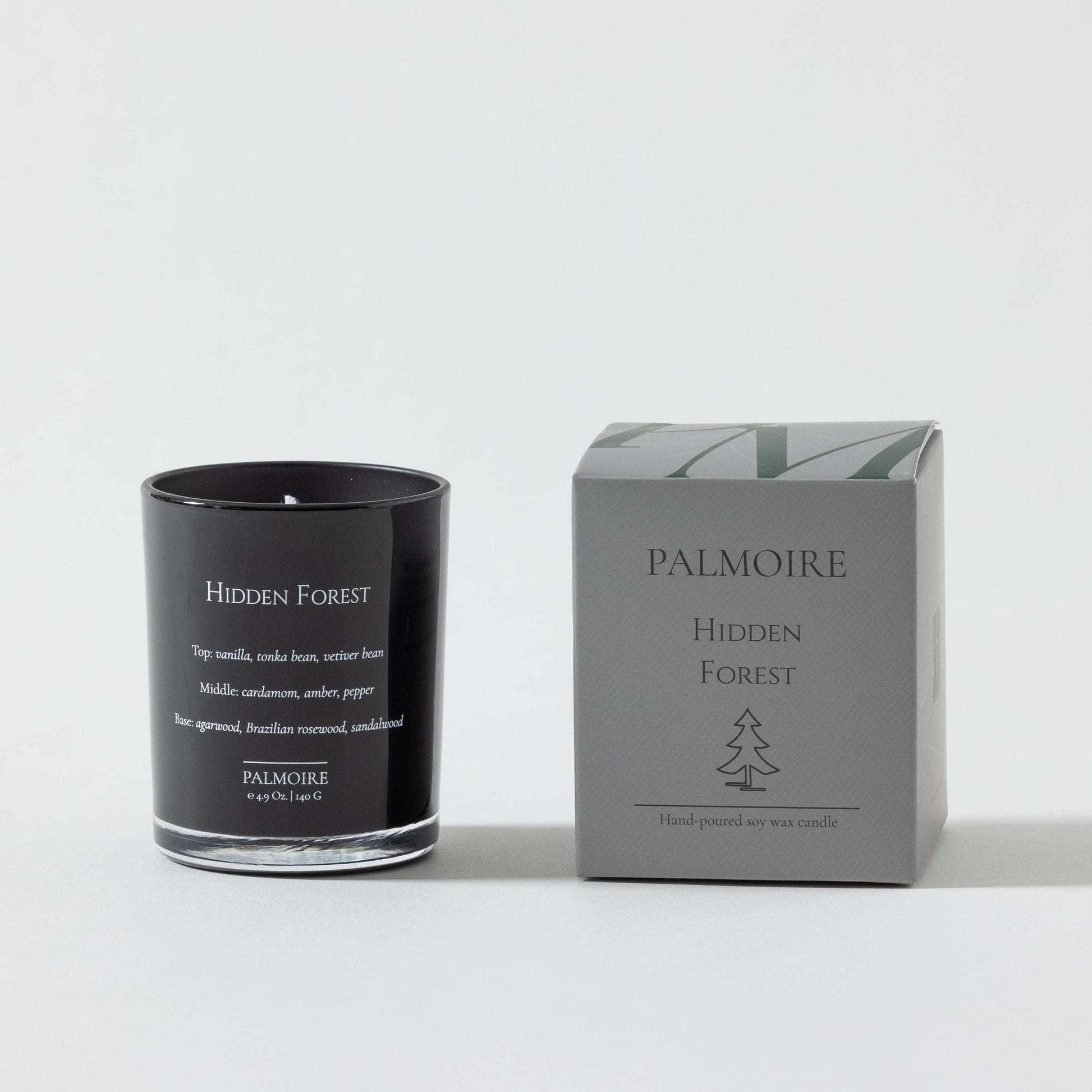 Hidden Forest Soy Wax Candle With Decorative Candle - Vanilla & Tonka Bean - Lovez Aqua© - 