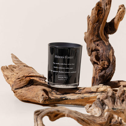 Hidden Forest Soy Wax Candle With Decorative Candle - Vanilla & Tonka Bean - Lovez Aqua© - Standard 4.9 oz/ 140 g
