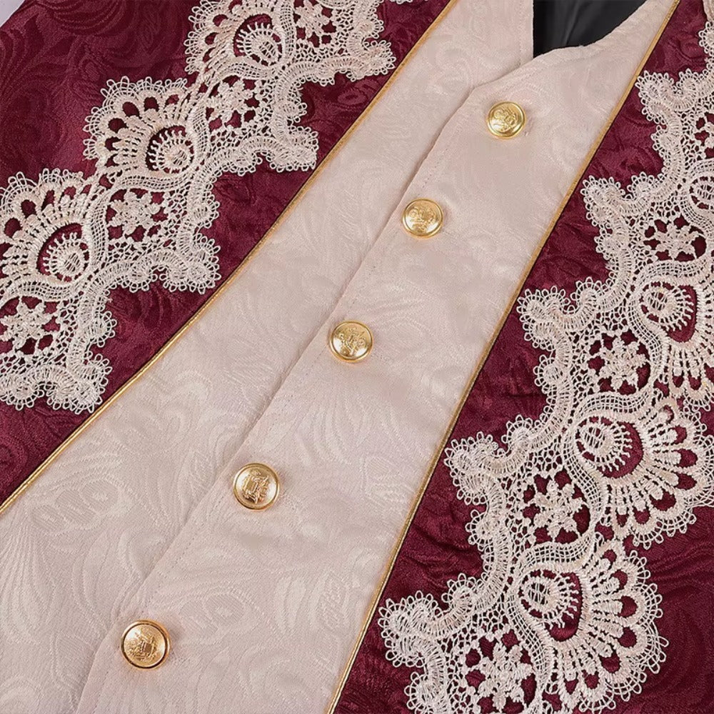 Men’s Aristocratic Renaissance Edwardian Tailcoat Jacket – Regency Brocade Frock Coat