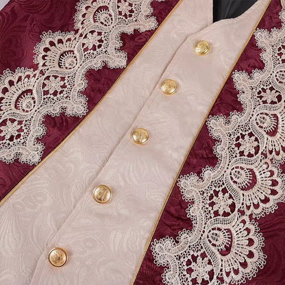 Men’s Aristocratic Renaissance Edwardian Tailcoat Jacket – Regency Brocade Frock Coat