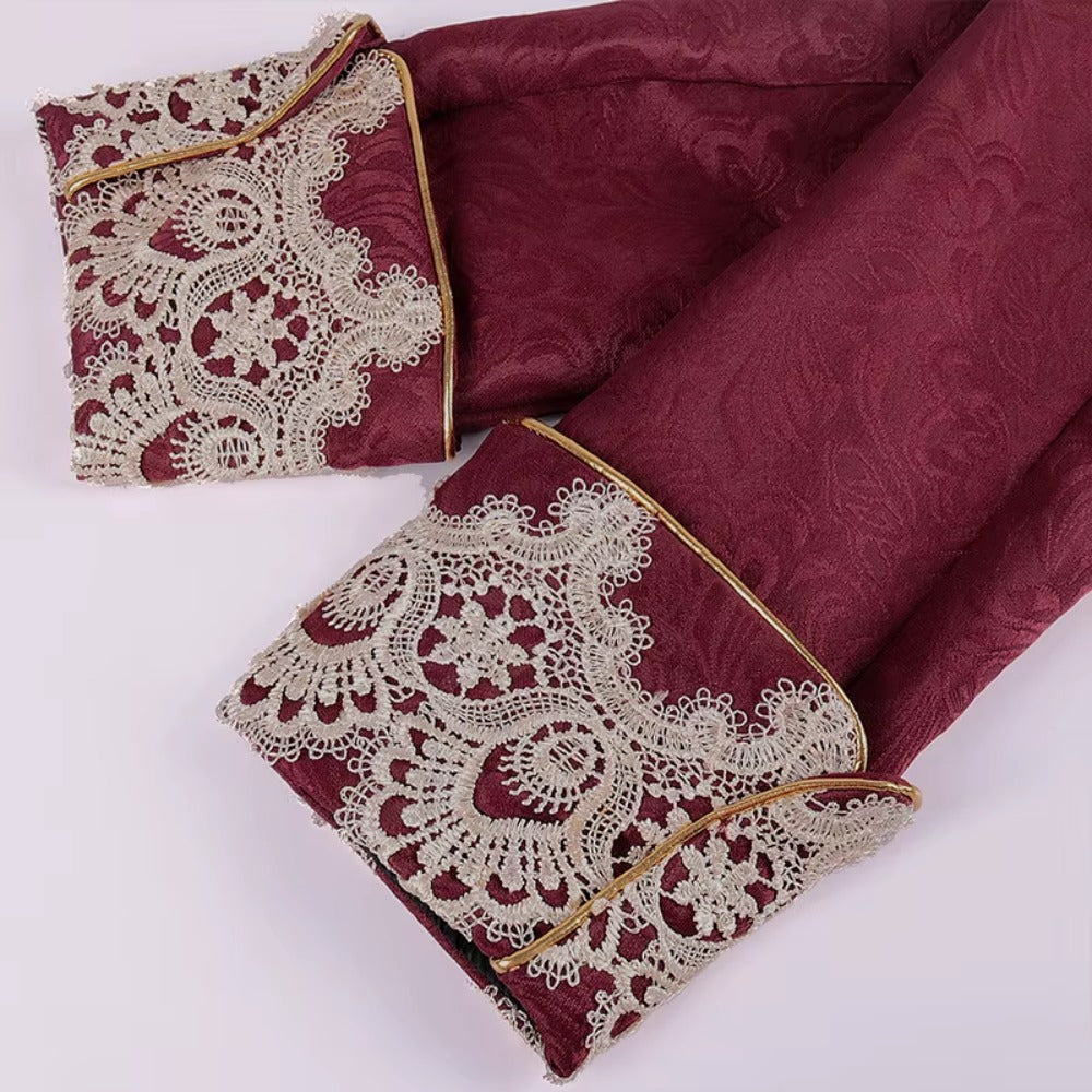 Men’s Aristocratic Renaissance Edwardian Tailcoat Jacket – Regency Brocade Frock Coat