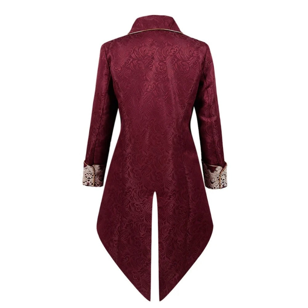 Men’s Aristocratic Renaissance Edwardian Tailcoat Jacket – Regency Brocade Frock Coat