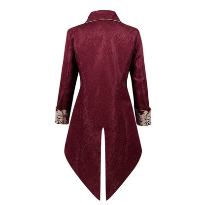 Men’s Aristocratic Renaissance Edwardian Tailcoat Jacket – Regency Brocade Frock Coat