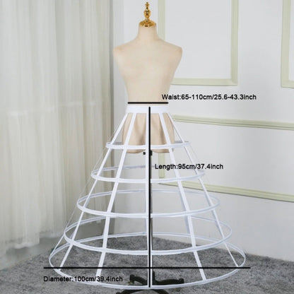 Victorian Cage 5 Hooped Pannier Underskirt Crinoline Petticoat for Ball Gowns