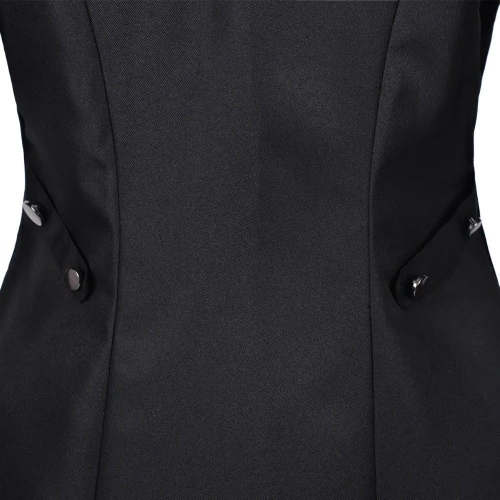 Women's Gothic Victorian Steampunk Embroidered Long Tailcoat Jacket with Lace Trim