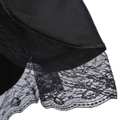 Women's Gothic Victorian Steampunk Embroidered Long Tailcoat Jacket with Lace Trim