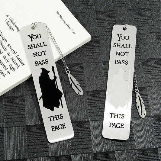 Lord of the Rings Gandalf "You Shall Not Pass" Stainless Steel Bookmark - Lord of the Rings - 