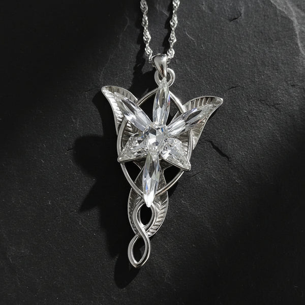 Lord of the Rings Real S925 Sterling Silver Arwen Evenstar Necklace - Lord of the Rings - 