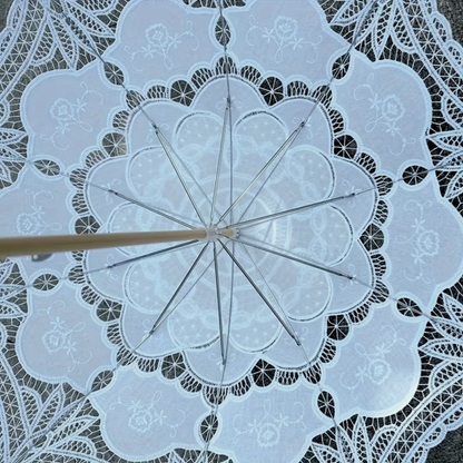 Victorian Lace Parasol | Renaissance Garden & Bridal Sun Umbrella