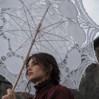 Victorian Lace Parasol | Renaissance Garden & Bridal Sun Umbrella