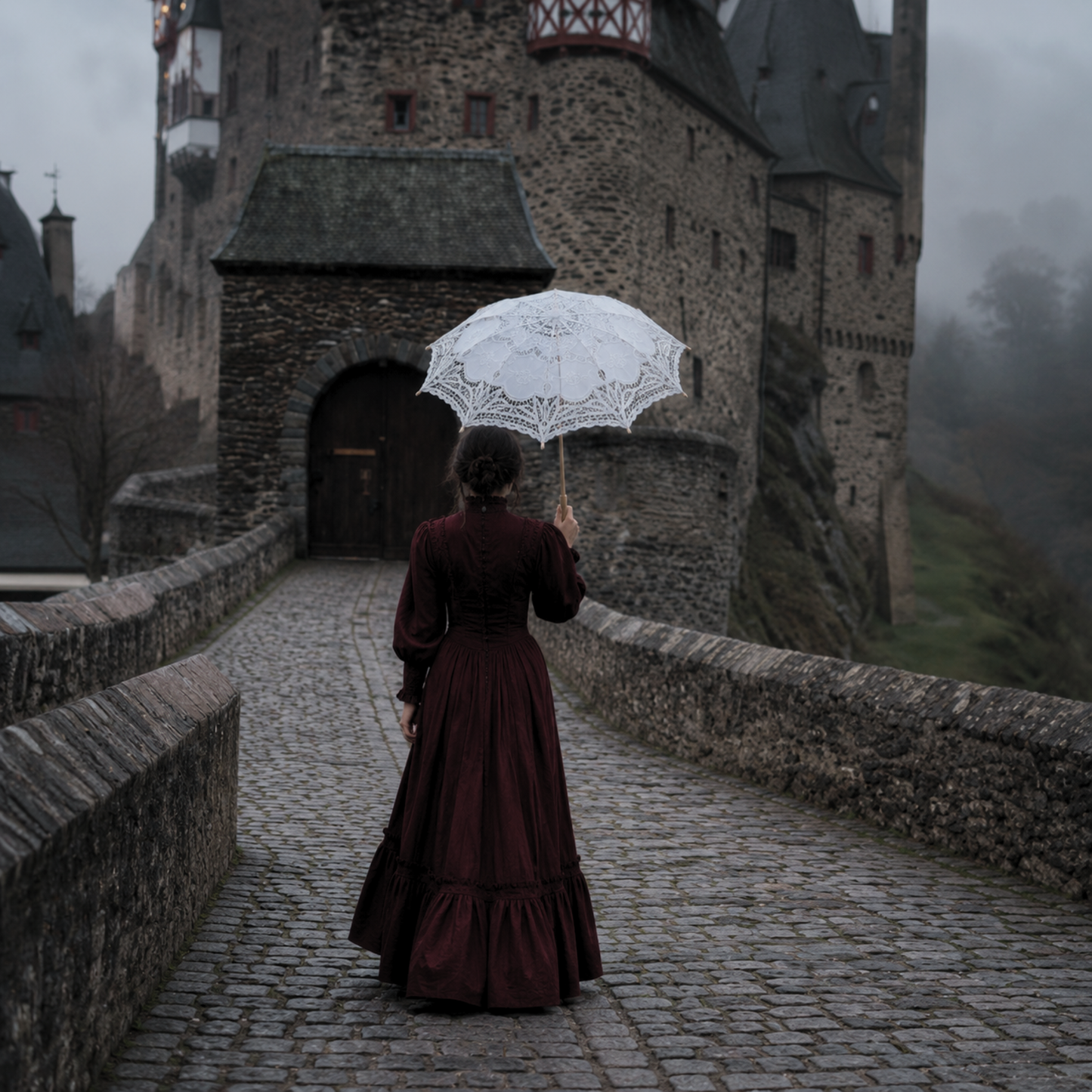 Victorian Lace Parasol | Renaissance Garden & Bridal Sun Umbrella
