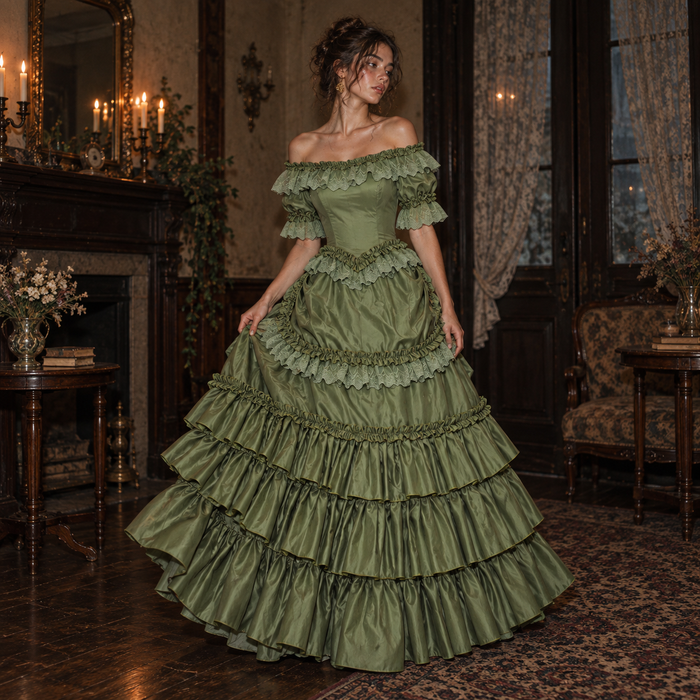 Green Katherine Pierce gown