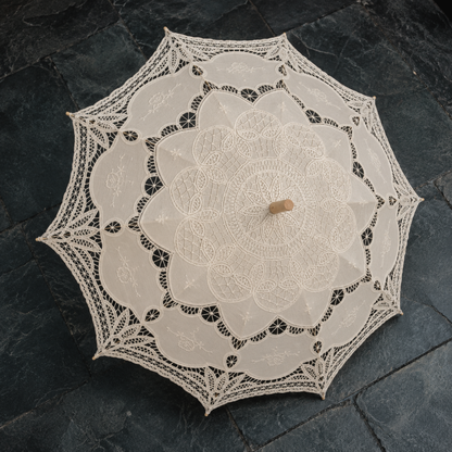Victorian Lace Parasol | Renaissance Garden & Bridal Sun Umbrella