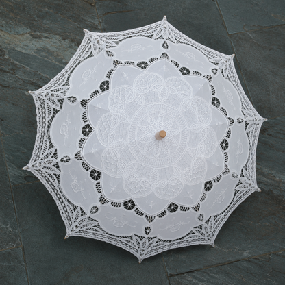 Victorian Lace Parasol | Renaissance Garden & Bridal Sun Umbrella