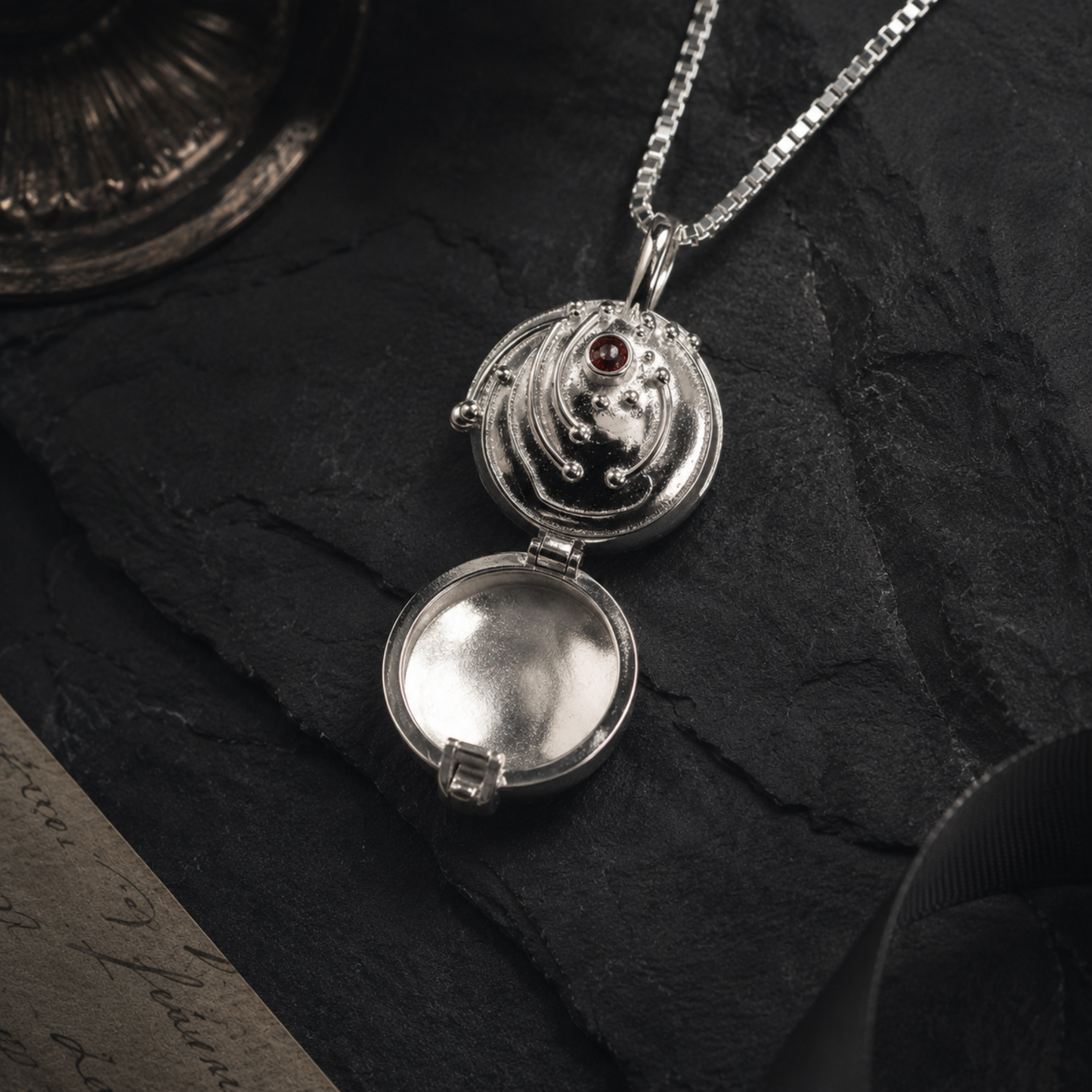 Elena Gilbert Vervain Necklace | The Vampire Diaries Sterling Silver Locket Replica