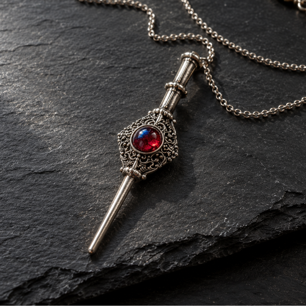 Grindelwald blood pact pendant, Fantastic Beasts necklace, Dumbledore Grindelwald jewelry, blood oath necklace, Gellert Grindelwald pendant, Crimes of Grindelwald jewelry, Harry Potter jewelry, wizarding world necklace, Dumbledore blood pact, magical artefact jewelry, gothic filigree pendant, vintage wizard necklace, dark wizard accessories, fantasy pendant necklace, Harry Potter collector gift, wizard cosplay jewelry, magical pact necklace, silver fantasy jewelry