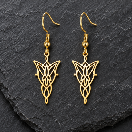 Arwen Evenstar earrings, Lord of the Rings earrings, Arwen jewelry, sterling silver LOTR jewelry, Elvish earrings, Evenstar jewelry, Arwen Undomiel earrings, Middle Earth jewelry, Rivendell jewelry, Lord of the Rings gift, LOTR women jewelry, Elven drop earrings, Aragorn Arwen gift, fantasy sterling silver earrings, Tolkien inspired jewelry, Evenstar earrings women, romantic fandom jewelry, Elvish bridal jewelry