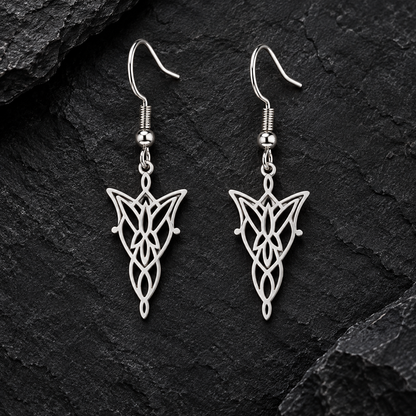 Arwen Evenstar earrings, Lord of the Rings earrings, Arwen jewelry, sterling silver LOTR jewelry, Elvish earrings, Evenstar jewelry, Arwen Undomiel earrings, Middle Earth jewelry, Rivendell jewelry, Lord of the Rings gift, LOTR women jewelry, Elven drop earrings, Aragorn Arwen gift, fantasy sterling silver earrings, Tolkien inspired jewelry, Evenstar earrings women, romantic fandom jewelry, Elvish bridal jewelry
