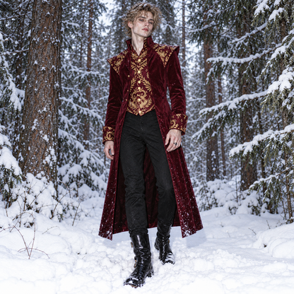 men’s Gothic Victorian tailcoat, men’s Gothic tailcoat, Victorian tailcoat men, Gothic Victorian coat, men’s steampunk tailcoat, steampunk coat men, Victorian coat men, Gothic coat men, men’s brocade tailcoat, gold brocade coat men, Gothic long coat men, Victorian frock coat, steampunk jacket men, Gothic jacket men, vampire coat men, aristocrat costume men, Victorian costume men, Gothic formal coat, Renaissance coat men, fantasy coat men, masquerade coat men, men’s Gothic clothing