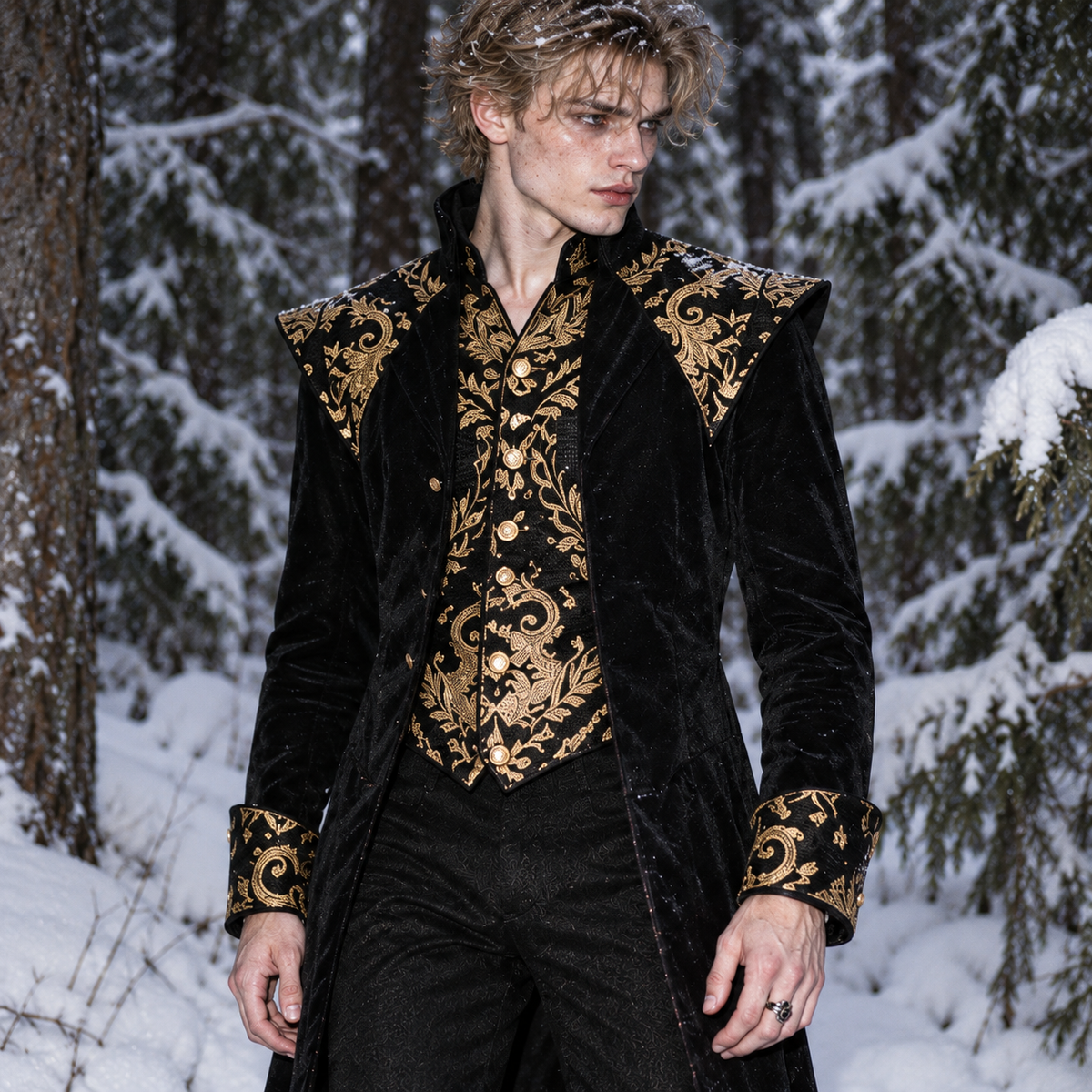 men’s Gothic Victorian tailcoat, men’s Gothic tailcoat, Victorian tailcoat men, Gothic Victorian coat, men’s steampunk tailcoat, steampunk coat men, Victorian coat men, Gothic coat men, men’s brocade tailcoat, gold brocade coat men, Gothic long coat men, Victorian frock coat, steampunk jacket men, Gothic jacket men, vampire coat men, aristocrat costume men, Victorian costume men, Gothic formal coat, Renaissance coat men, fantasy coat men, masquerade coat men, men’s Gothic clothing