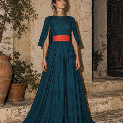 Penelope The Odyssey, The Odyssey 2026, Penelope costume, Penelope cosplay, Queen of Ithaca, Greek mythology costume, teal medieval gown, teal cape sleeve dress, movie character outfit, Anne Hathaway Penelope, Odyssey Halloween costume, ancient queen costume, mythology Halloween outfit, burgundy belt dress, teal cosplay gown, Greek queen dress, film inspired costume, Penelope green dress, Penelope blue dress, Ithaca queen costume
