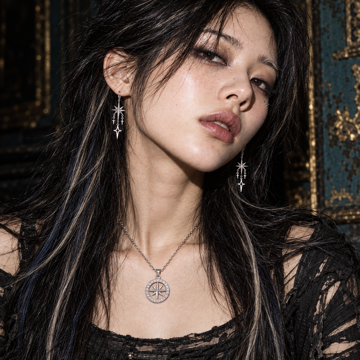 Stray Kids jewelry set, Lovez Aqua, Felix, Hyunjin, Bang Chan, Lee Know, SKZ compass necklace, Stray Kids accessories, STAY fandom jewelry, Nachimbong inspired jewelry, Kpop concert accessories, Stray Kids gift, compass star earrings, adjustable Kpop ring, SKZ beaded bracelet, silver compass bracelet, Korean idol fashion, 5 piece jewelry set, Broken Compass inspired, Kpop fan meeting outfit, Stray Kids birthday gift, silver star jewelry, Kpop streetwear accessories, STAY friendship jewelry