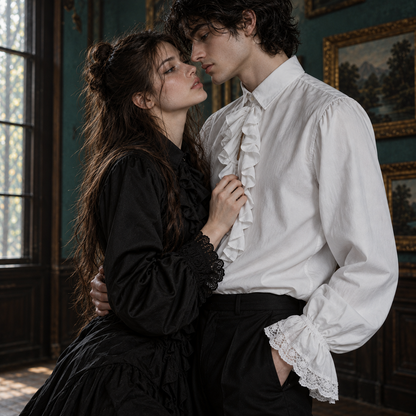 Men’s & Women’s Ruffled Poet Shirt | Gothic Victorian Blouse